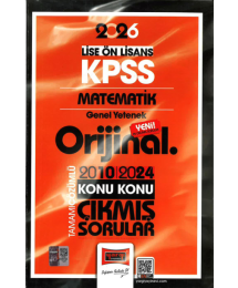 2026 KPSS Lise-Önlisans Matematik Orijinal 2010-2024 Konu Konu Çıkmış Sorular Yargı Yayınları