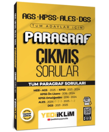 AGS KPSS ALES DGS Tüm Adaylar İçin Paragraf Tamamı PDF Çözümlü Tüm Paragraf Soruları Çıkmış Sorular Yediiklim Yayınları