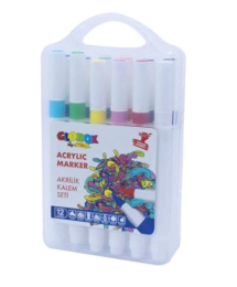 Globox Akrilik Marker Kalem Seti 12 Renk