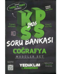 COĞRAFYA 2026 KPSS Genel Yetenek Genel Kültür Hem Yazılı Hem Video Çözümlü Soru Bankası Modüler Yediiklim Yayınları