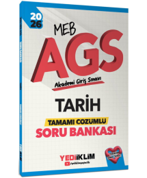 2026 MEB AGS Tarih Tamamı Çözümlü Soru Bankası Yediiklim Yayınları