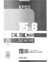 DİL BİLGİSİ 15*8 DENEME VİDEO ÇÖZÜMLÜ