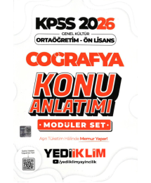 2026 KPSS Lise Ortaöğretim Ön Lisans Konu Anlatımlı Modüler COĞRAFYA Yediiklim Yayınları