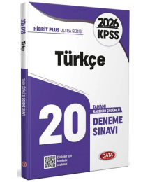 2026 KPSS Ultra Serisi Türkçe 20 Deneme Sınavı Data Yayınları