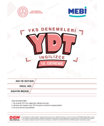 YDT Denemeleri İngilizce 10. Deneme MEBİ