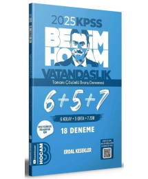 Benim Hocam Yayınları 2025 KPSS Vatandaşlık Tamamı Çözümlü 6+5+7 Deneme