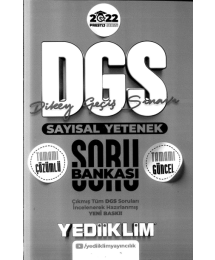 DGS SAYISAL YETENEK TAMAMI ÇÖZÜMLÜ SORU BANKASI