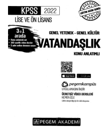 2022 KPSS LİSE VE ÖNLİSANS VATANDAŞLIK KONU ANLATIMI