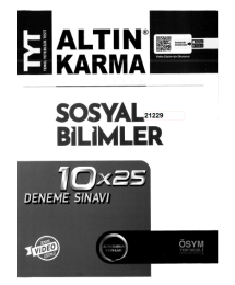 TYT Sosyal Bilimler Komisyondan 10x25 Deneme