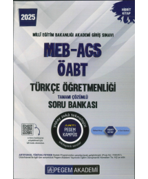 2025 MEB-AGS-ÖABT Türkçe Öğretmenliği Tamamı Çözümlü Soru Bankası Pegem Akademi Yayıncılık