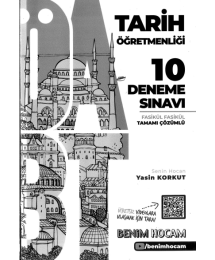TARİH ÖĞRETMENLİĞİ 10 DENEME SINAVI TAMAMI ÇÖZÜMLÜ