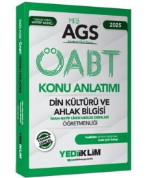 2025 MEB AGS ÖABT Din Kültürü ve Ahlak Bilgisi Öğretmenliği Konu Anlatımı Yediiklim Yayınları