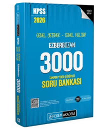2026 KPSS Genel Yetenek Genel Kültür Ezberbozan 3000 Tamamı Video Çözümlü Soru Bankası Pegem Akademi Yayıncılık