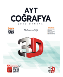 AYT 3D Coğrafya Tamamı Video Çözümlü Soru Bankası 3D Yayınları