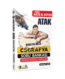 2025 MEB AGS KPSS Haritalarla Atak Coğrafya Soru Bankası Eğit Akademi