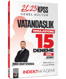 2025 KPSS Vatandaşlık Simülasyonu 15 Deneme Çözümlü İndeks Akademi