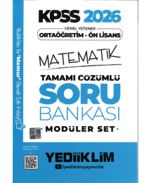 2026 KPSS Lise Ortaöğretim Ön Lisans Soru Bankası Çözümlü Modüler MATEMATİK Yediiklim Yayınları