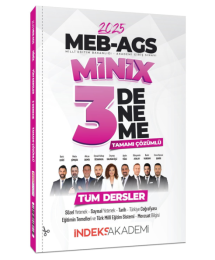 2025 MEB-AGS Tüm Dersler MiniX 3 Deneme Çözümlü İndeks Akademi Yayıncılık