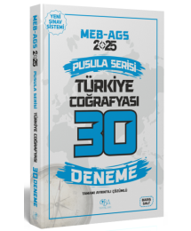 2025 MEB-AGS Türkiye Coğrafyası 30 Deneme Çözümlü Pusula Serisi CBA Yayınları