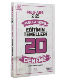2025 MEB-AGS Eğitimin Temelleri 20 Deneme Çözümlü Pusula Serisi CBA Yayınları