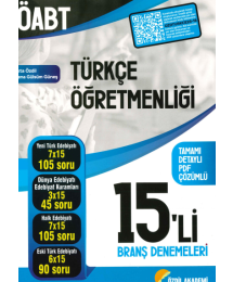 ÖABT TÜRKÇE 15'Lİ BRANŞ DENEMELERİ ÇÖZÜMLÜ