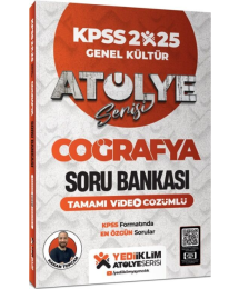 2025 KPSS Genel Kültür Atölye Serisi Coğrafya Tamamı Video Çözümlü Soru Bankası Yediiklim Yayınlarıc