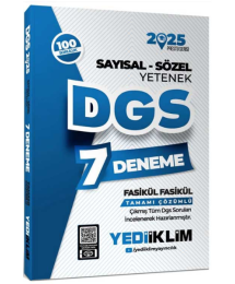 2025 DGS Sayısal-Sözel Yetenek 7 Fasikül Deneme Yediiklim Yayınları