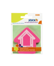 Pembe Ok Şekilli 50 Yaprak 70x70 Yapışkanlı Not Kağıdı (21542)