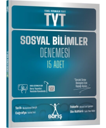 TYT Sosyal Bilimler Denemesi 15 Adet Barış Yayınları