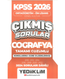 2026 KPSS Ortaöğretim-Önlisans Coğrafya Konularına Göre Çıkmış Sorular(2024 soruları dahil) Yediiklim Yayınları