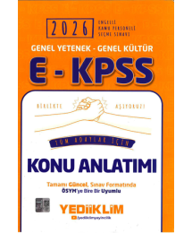 2026 E - KPSS Genel Yetenek Genel Kültür Tüm Adaylar İçin Konu Anlatımı Yediiklim Yayınları