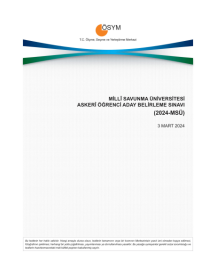 MSÜ Çıkmış Sorular 2018-2024
