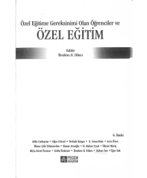 Özel Eğitime Gereksinimi Olan Öğrenciler ve Özel Eğitim
