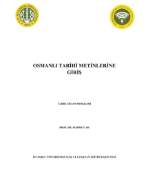 Osmanlı Tarihi Metinlerine Giriş