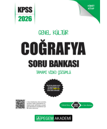 COĞRAFYA 2026 KPSS Genel Yetenek Genel Kültür Soru Bankası Modüler Çözümlü Pegem Akademi Yayınları