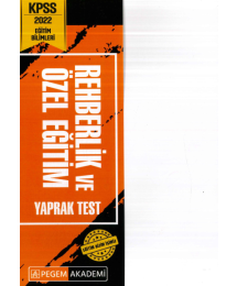 REHBERLİK VE ÖZEL EĞİTİM YAPRAK TEST
