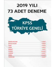 73 ADET TG DENEME 2019 YILI TG LİSTEMİZDEKİ TÜM YAYINLARI KAPSAR (TG127-TG135 ARASI)