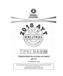 2018-2019-2020 AYT Denemesi