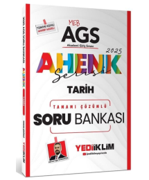 2025 MEB AGS Ahenk Serisi Tarih Tamamı Çözümlü Soru Bankası Yediiklim Yayınları