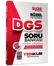 2025 DGS Sözel Yetenek Tamamı Çözümlü Soru Bankası Yediiklim Yayınları