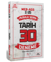 2025 MEB-AGS Tarih 30 Deneme Çözümlü Pusula Serisi CBA Yayınları