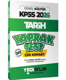 2026 KPSS Genel Kültür Tarih Çek Kopart Yaprak Test Yediiklim Yayınları