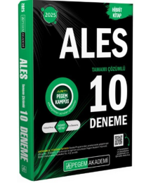 2025 ALES Tamamı Çözümlü 10 Deneme Pegem Akademi Yayıncılık