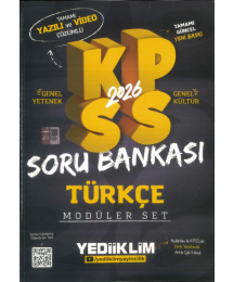TÜRKÇE 2026 KPSS Genel Yetenek Genel Kültür Hem Yazılı Hem Video Çözümlü Soru Bankası Modüler Yediiklim Yayınları