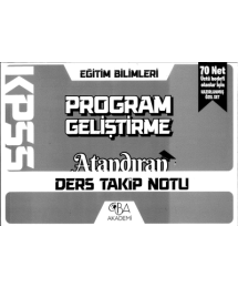 PROGRAM GELİŞTİRME ATANDIRAN DERS TAKİP NOTU