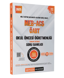 2025 MEB-AGS-ÖABT Okul Öncesi Öğretmenliği Tamamı Çözümlü Soru Bankası Pegem Yayınları