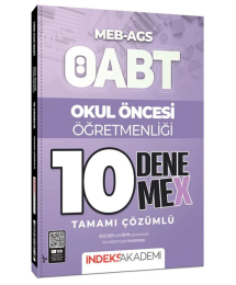 2025 ÖABT MEB-AGS Okul Öncesi Öğretmenliği 10 DenemeX Çözümlü İndeks Akademi Yayıncılık