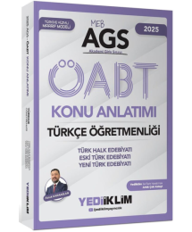 2025 MEB-AGS ÖABT Türkçe Öğretmenliği Türk Halk Edebiyatı Eski Türk Edebiyatı Yeni Türk Edebiyatı Konu Anlatımı Yediiklim Yayınları
