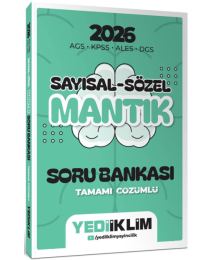 2026 AGS KPSS ALES DGS Sayısal Sözel Mantık Tamamı Çözümlü Soru Bankası Yediiklim Yayınları