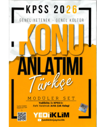 TÜRKÇE Yediiklim 2026 KPSS Genel Yetenek Genel Kültür Konu Anlatımı Modüler Yediiklim Yayınları